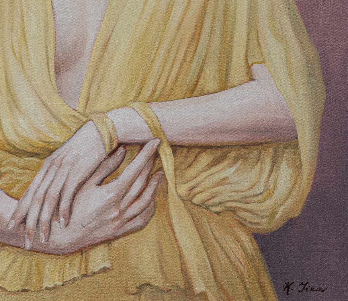 Момиче с жълта рокля