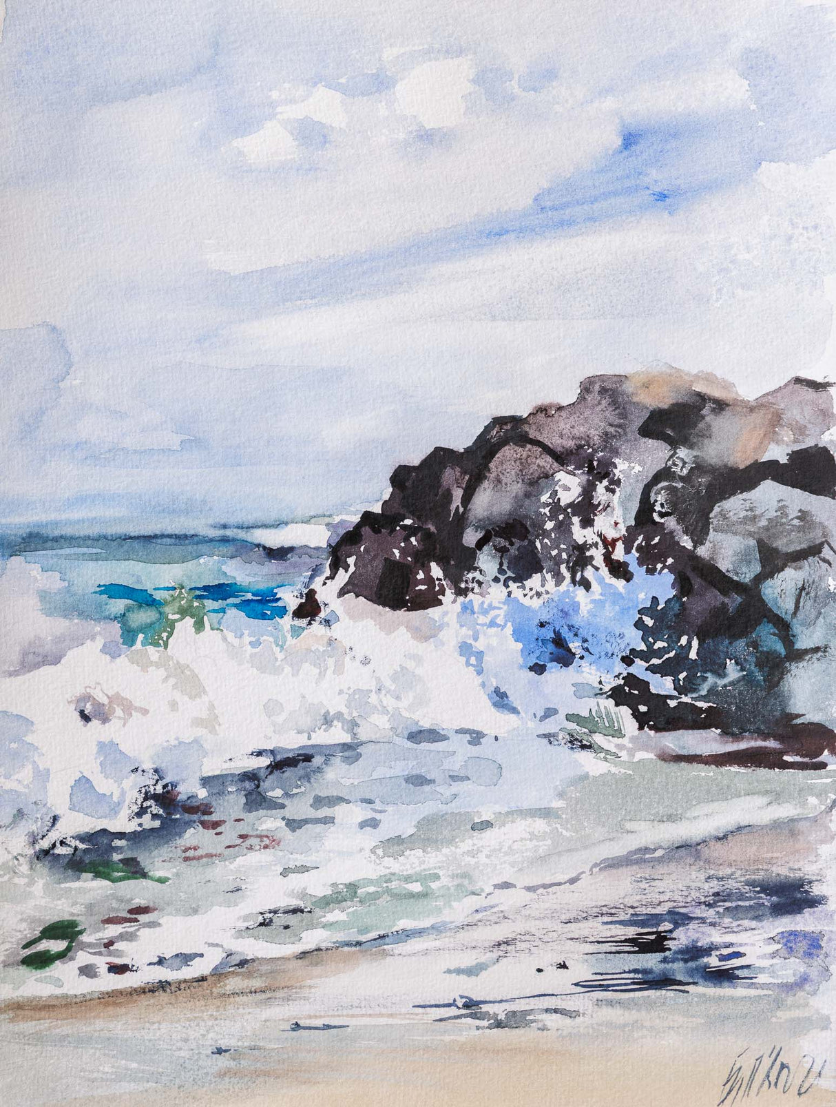 Морски пейзаж със скали