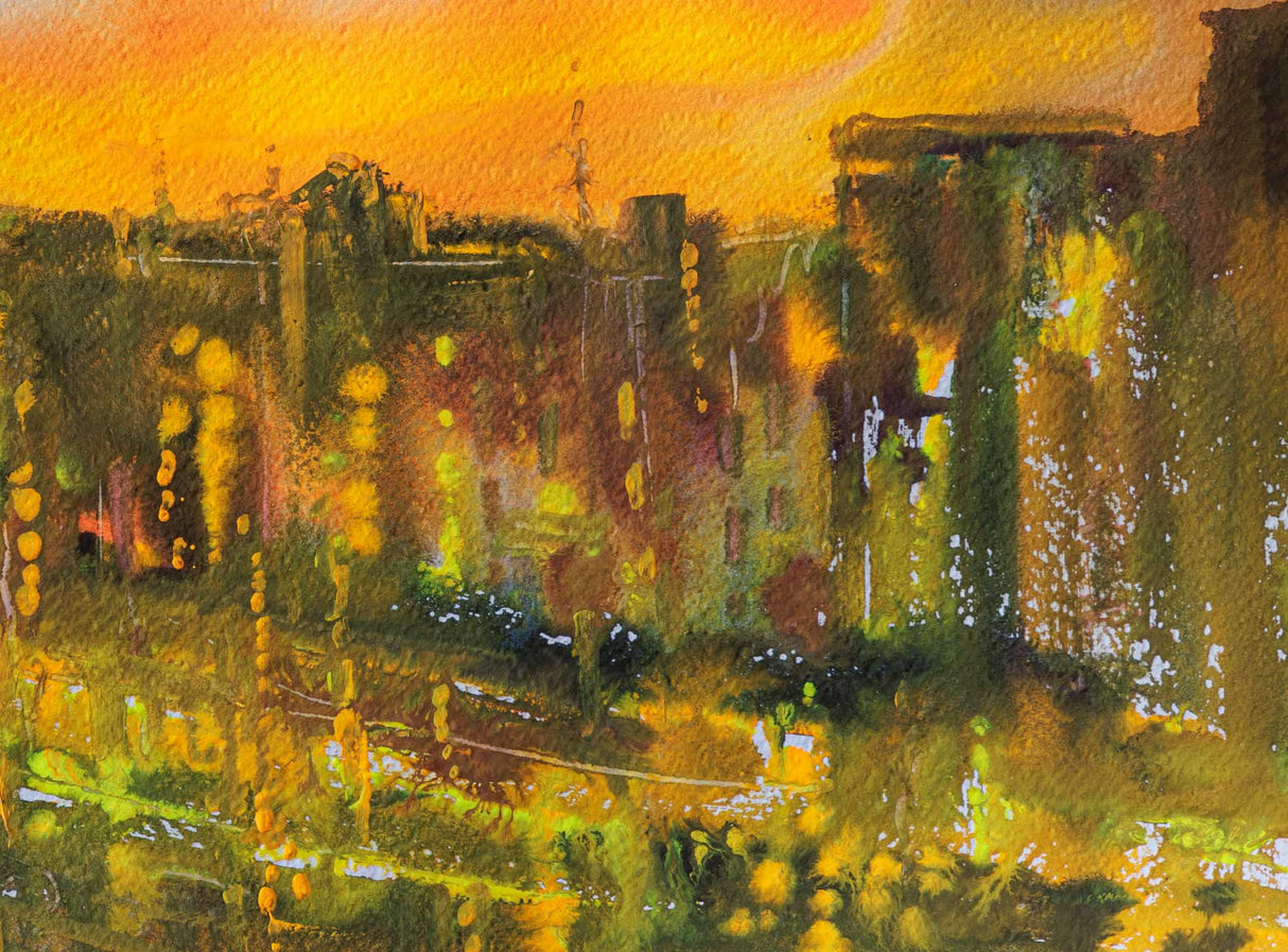 Огнено небе над София