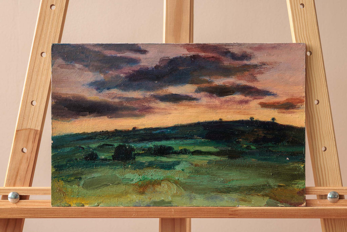 Залез край полето